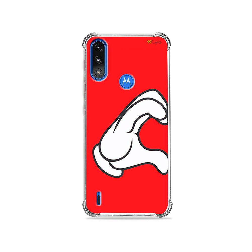 Capa para Moto E7 Power - Coração Mickey - 99capas - Capinhas e cases  personalizadas para celular