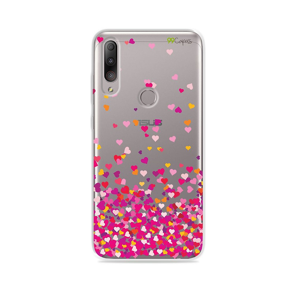 Capa para Zenfone Max Shot - Corações Rosa - 99capas - Capinhas e cases  personalizadas para celular