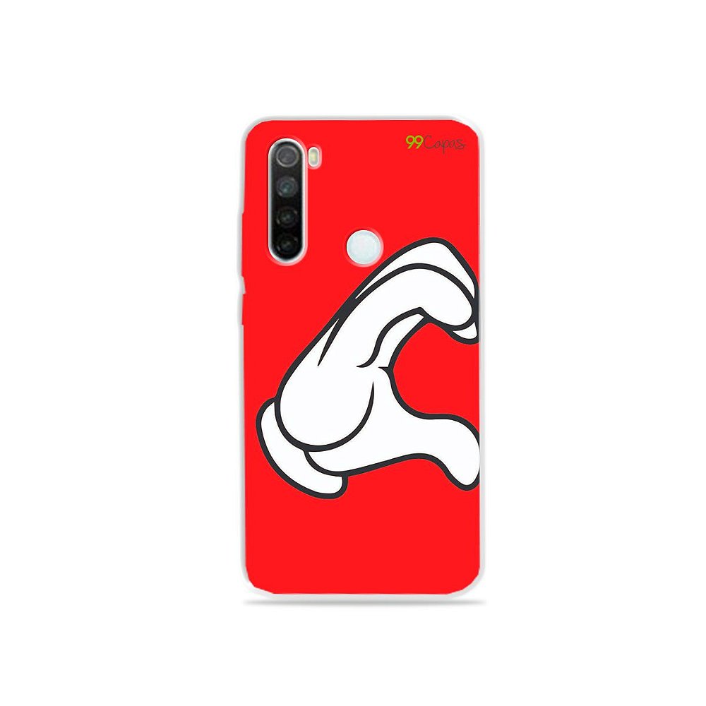 Capa para Xiaomi Redmi Note 8 - Coração Mickey - 99capas - Capinhas e cases  personalizadas para celular