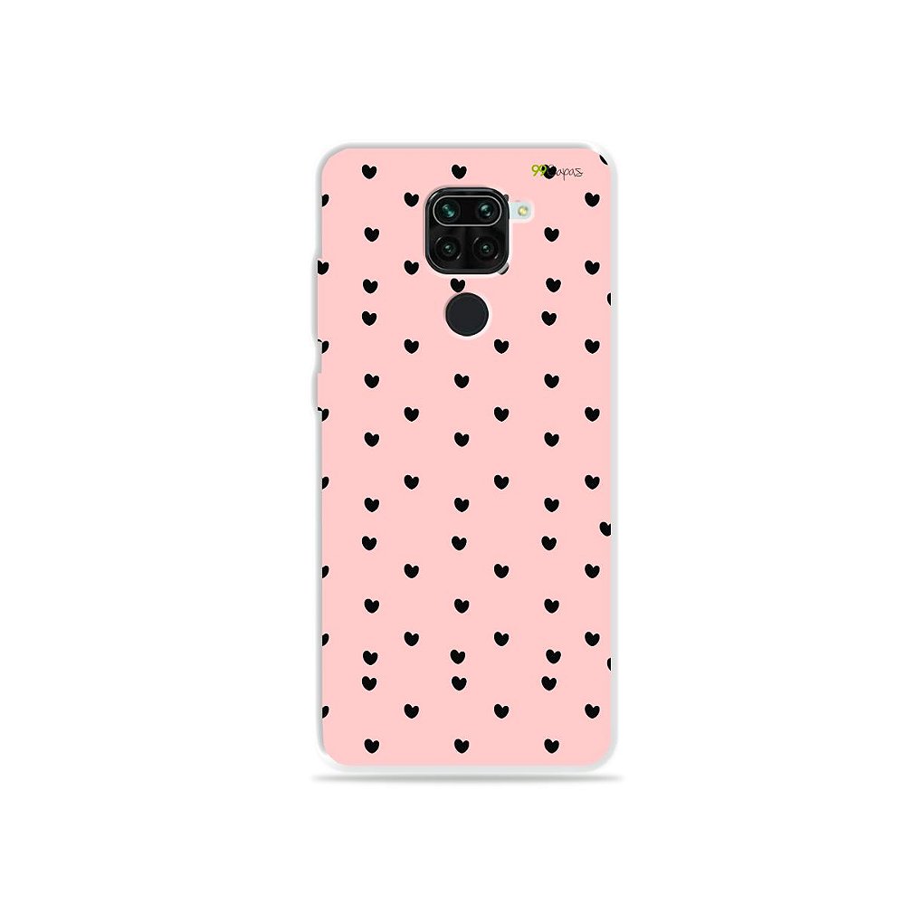 Capinha para Xiaomi Redmi Note 9 - Corações Preto - 99capas - Capinhas e  cases personalizadas para celular