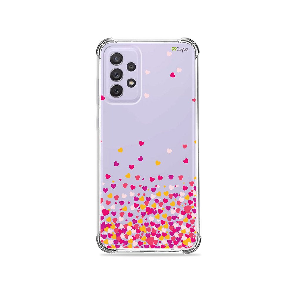 Capa (Transparente) para Galaxy A72 - Corações Rosa - 99capas - Capinhas e  cases personalizadas para celular