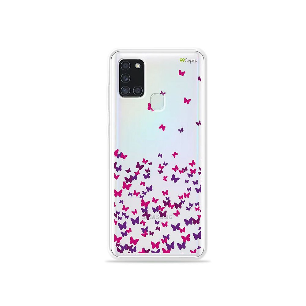 Capa (Transparente) para Galaxy A21s - Borboletas Flutuantes - 99capas -  Capinhas e cases personalizadas para celular