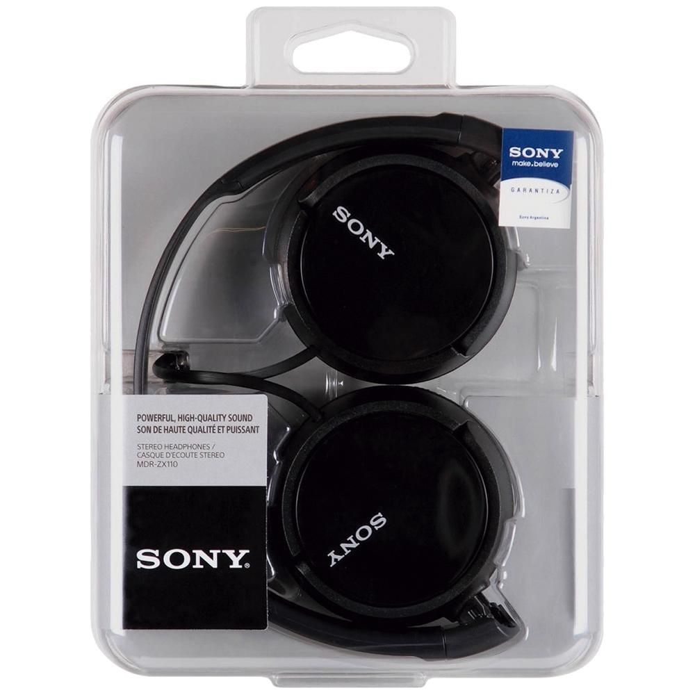 Headphone Sony Preto MDR ZX110 Dobrável Preto Eletronica Lider Tudo em Eletrônicos