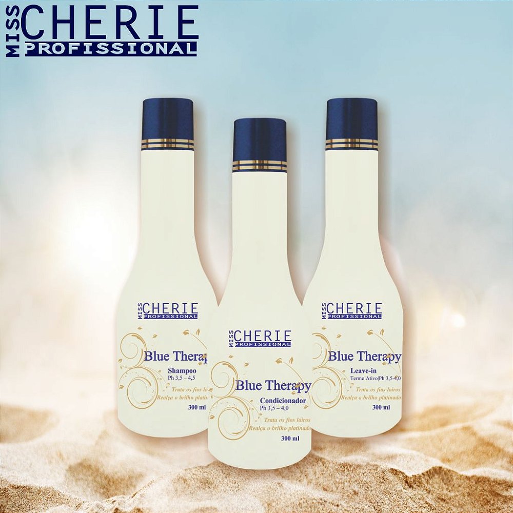Kit Manutenção Matizante -shampoo + Cond + Leav In (300ml) - Miss Cherie  Profissional®
