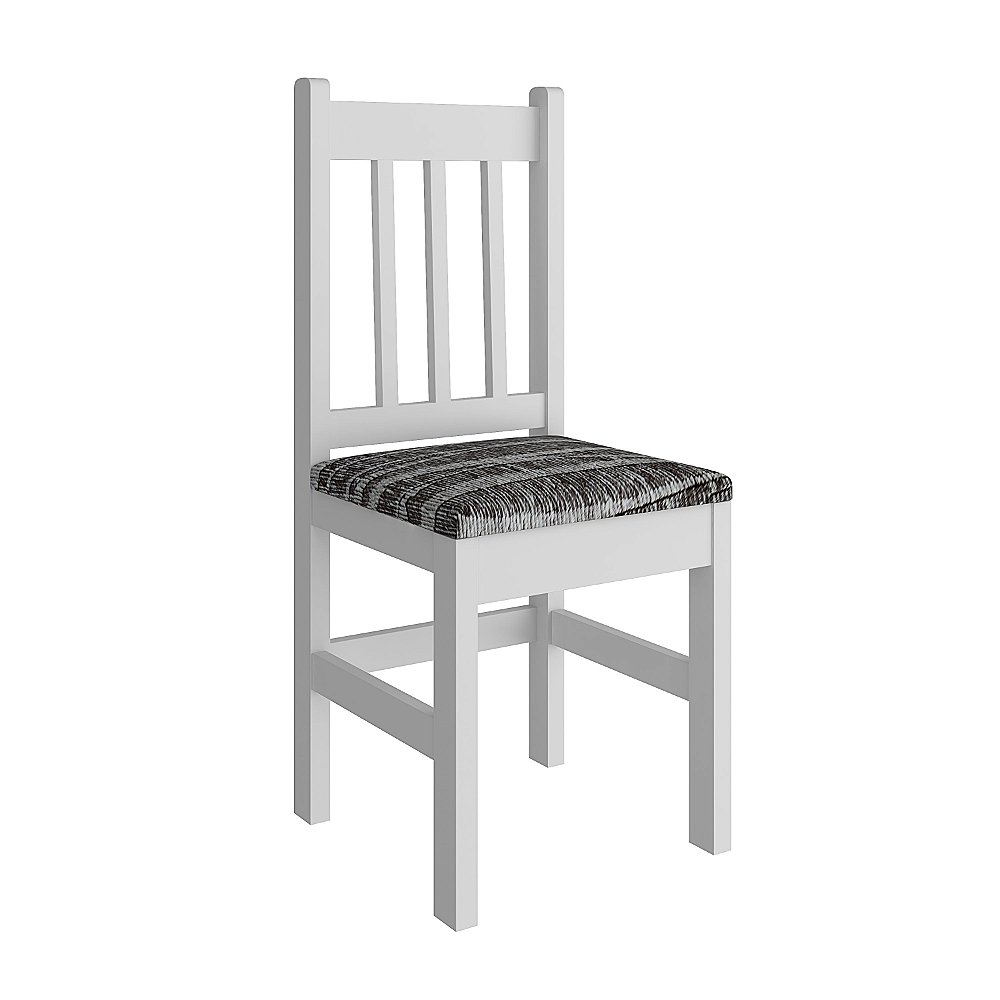 Cadeira Estofada Padrão Cor Branco/Cinza Ondulado - HyperBuy | Loja e  Fábrica de Móveis