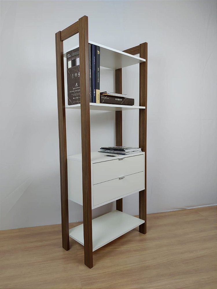 Armário Alto Multiuso com 2 gavetas e 3 Prateleiras AZ1010 - HyperBuy