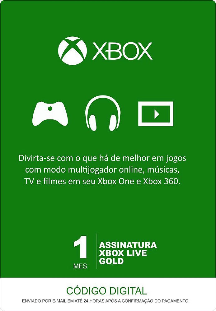 Xbox Live Gold Cartao Assinatura 1 Mes Cartoes Psn Xbox Nintendo Google Itunes Eprepag Levelup E Mais - roblox xbox 360 americanas