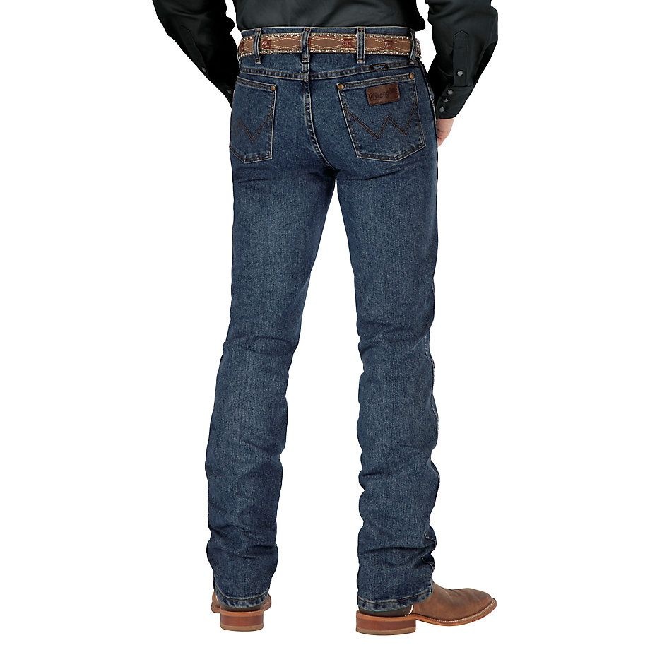 Wrangler Cowboy Cut Slim Fit Traditionele Bootcut Jeans voor heren, Donkerblauw, 32W / 32L