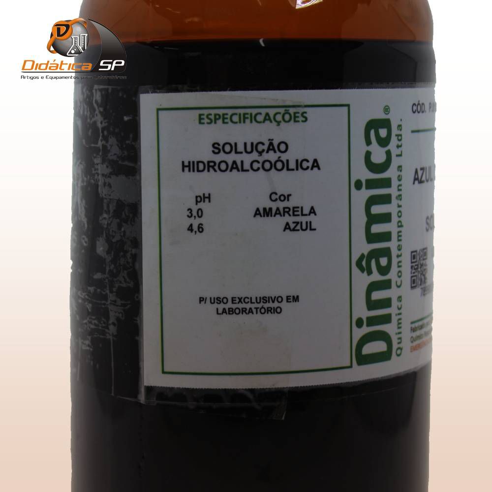 Solução azul de bromofenol hidroalcoólica 0,2 Didática SP