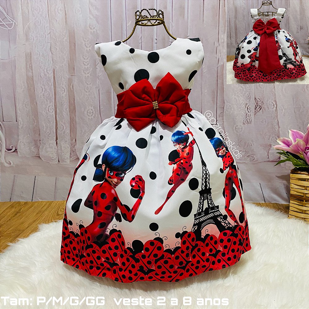 roupa ladybug 4 anos