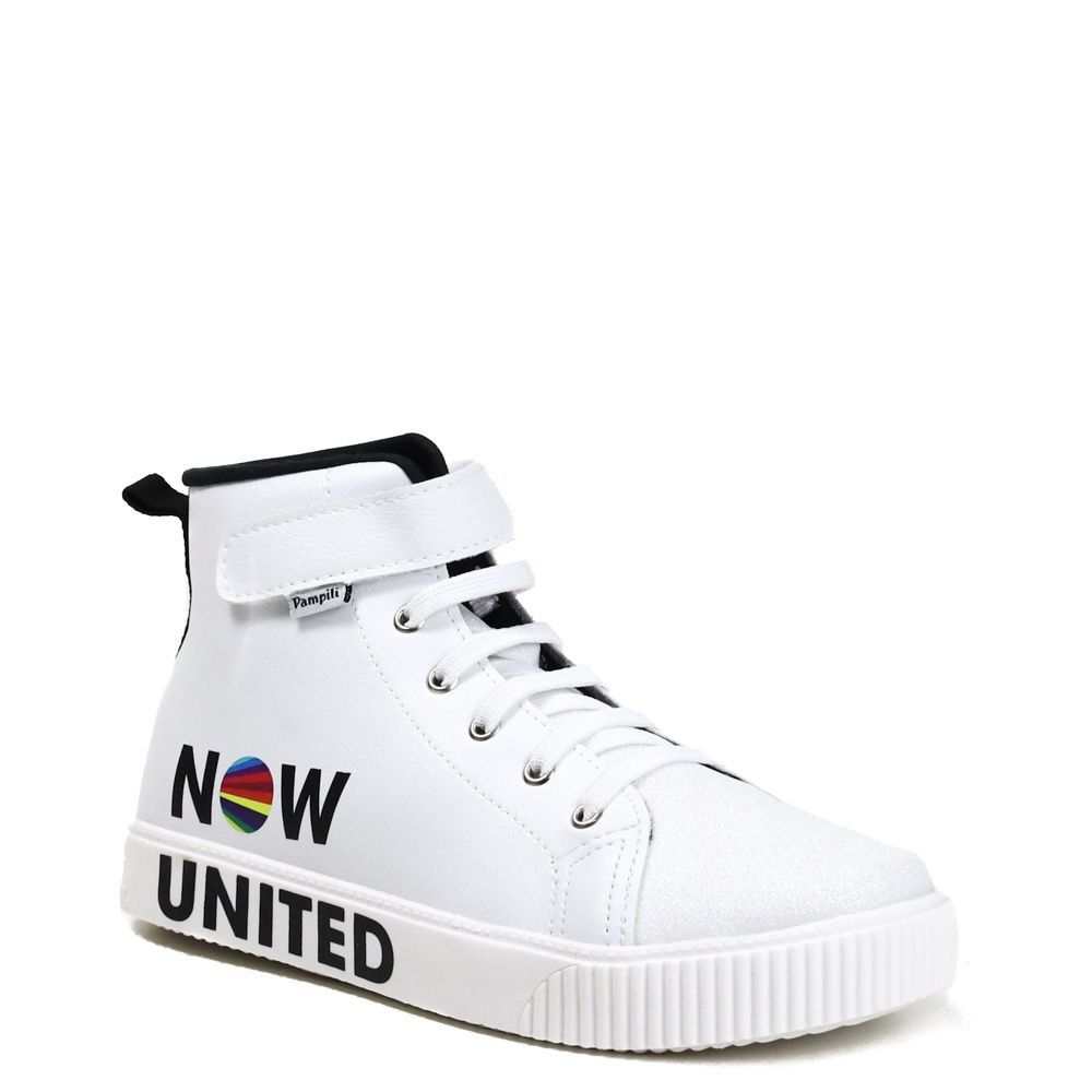 Tênis Infantil Luna Cano Médio Now United By Pampili Branco - Perollas Kids