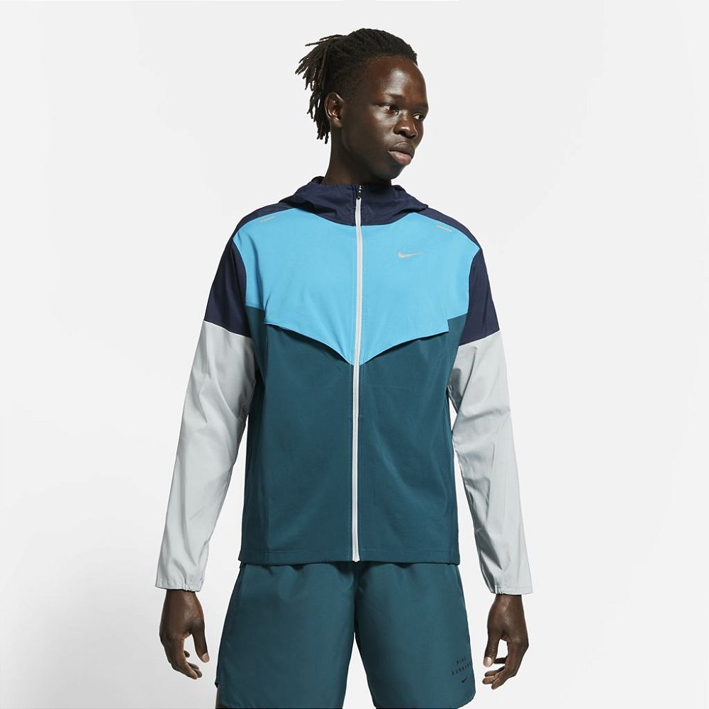 Jaqueta Corta Vento Nike Windrunner Masculino Azul Verde - Marathon Artigos  Esportivos