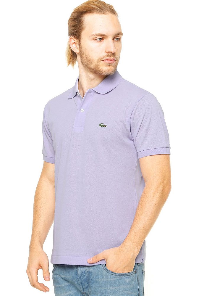 camisa da lacoste roxa