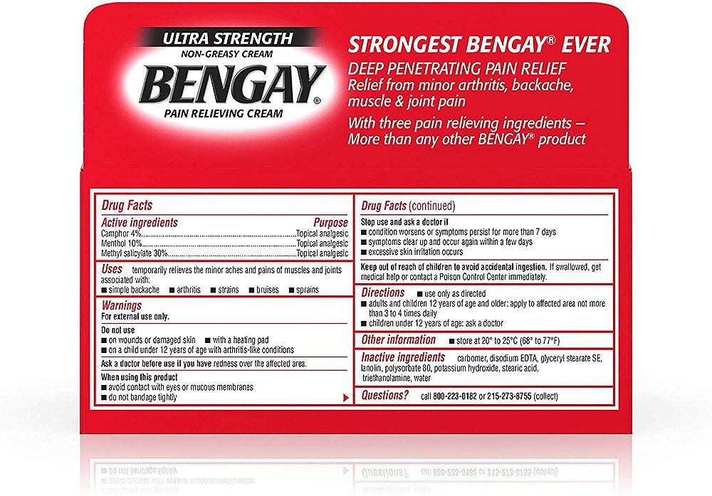Bengay Ultra Strength Pain Relief Cream Consumos da Martina