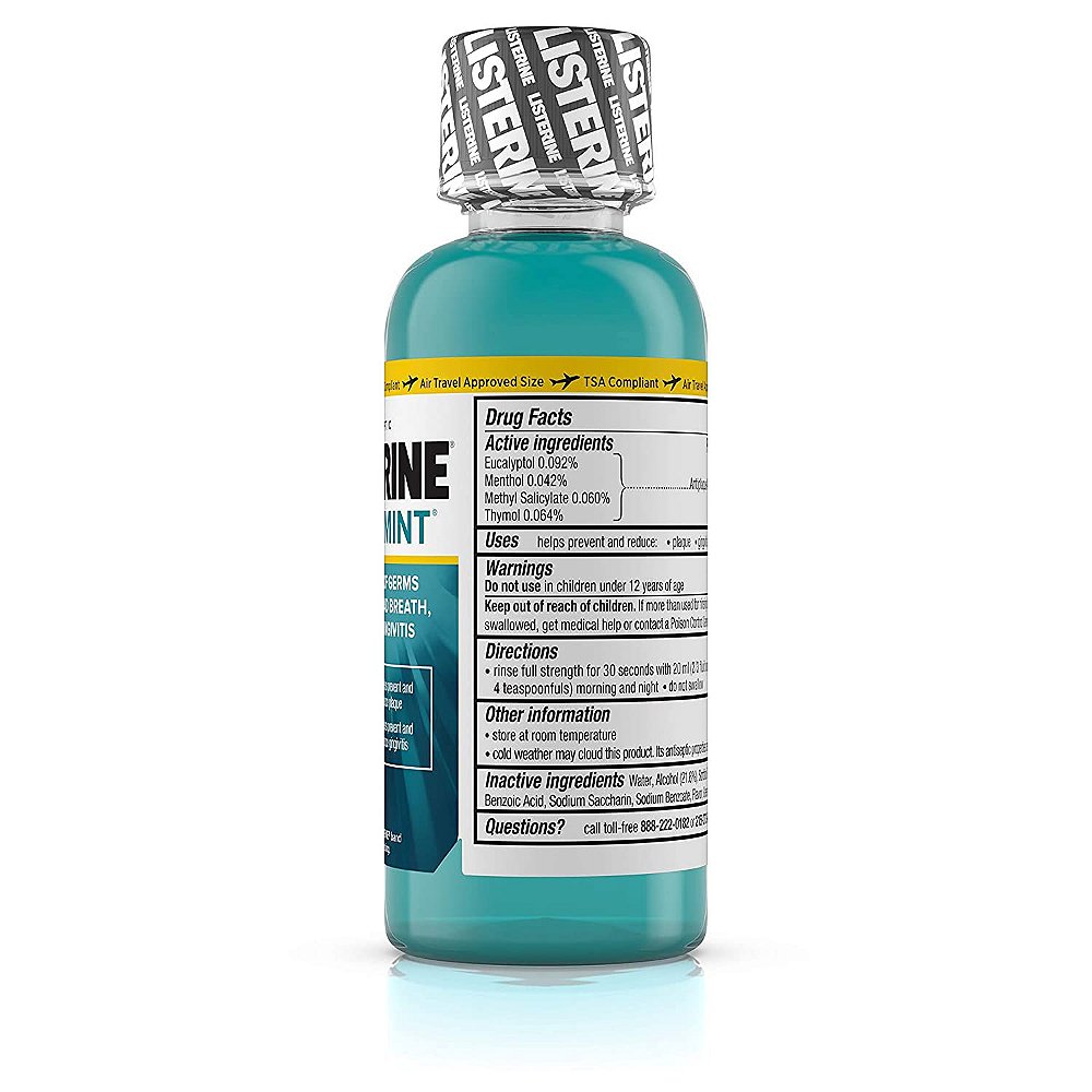 Listerine Cool Mint Antiseptic MouthWash Travel Size Consumos da Martina