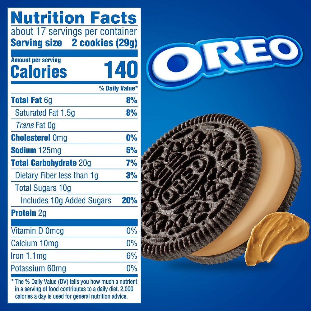 Nabisco Oreo Peanut Butter Creme Sandwich Cookies Consumos da Martina