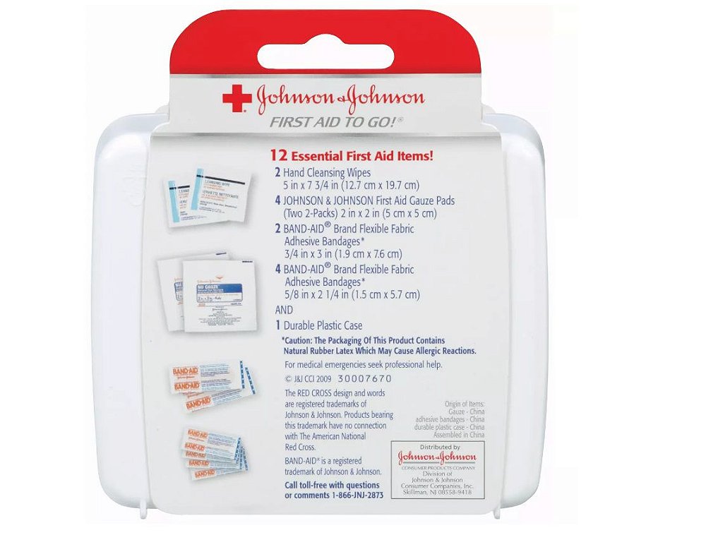 Johnson & Johnson First Aid To Go Portable Mini Travel Kit Consumos