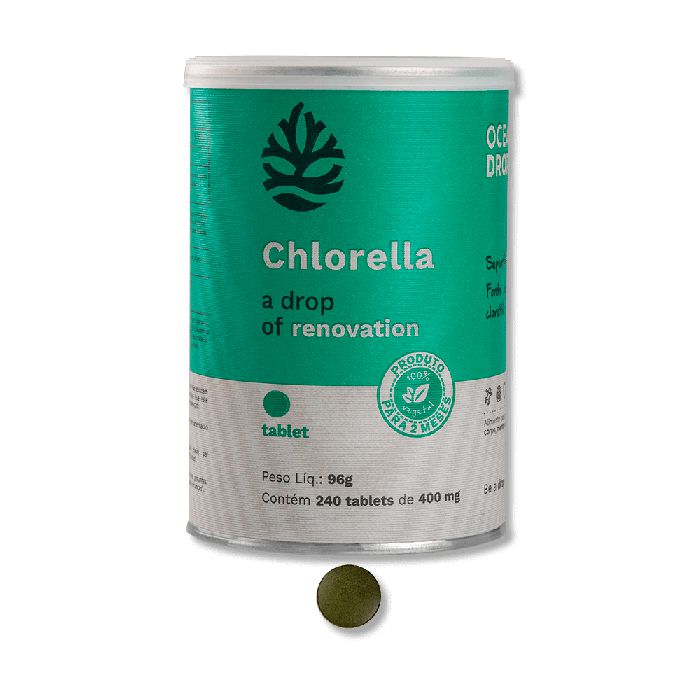 Chlorella Ocean Drop 240 cápsulas 530mg Enblu Loja de Produtos