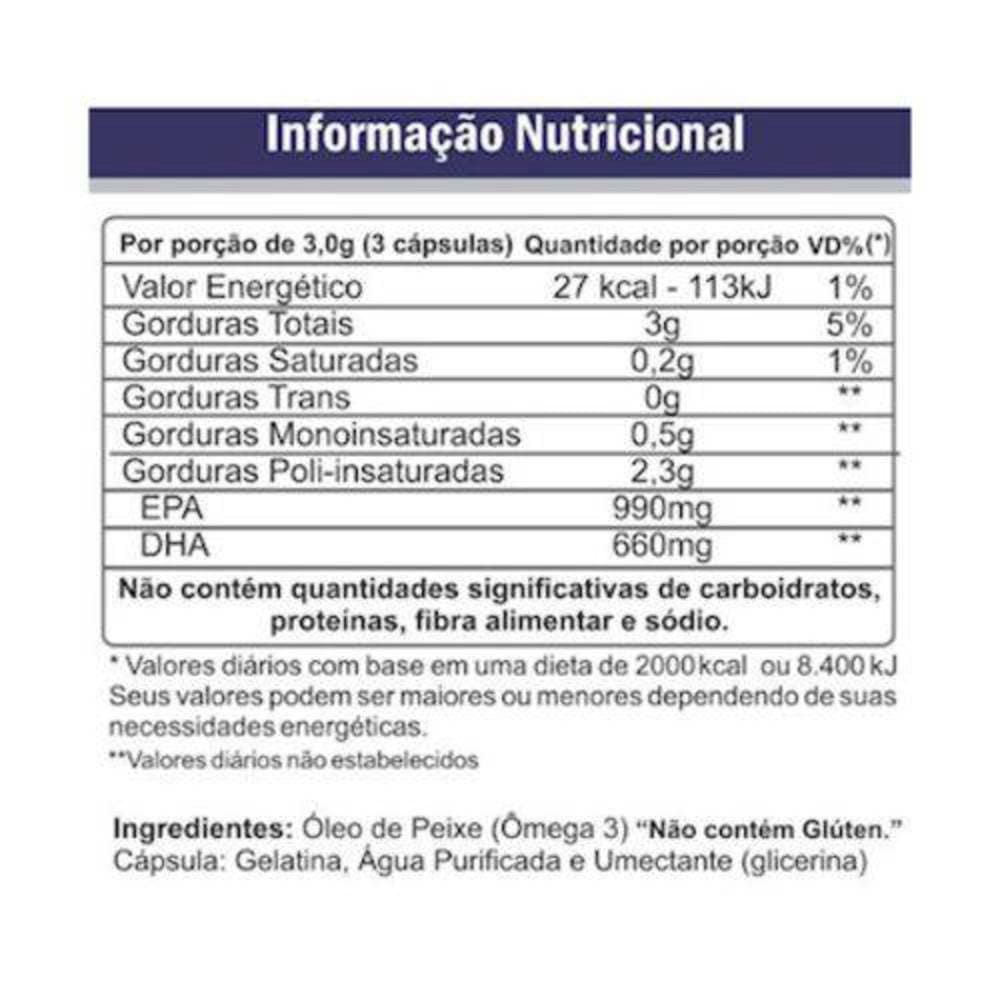 Ômega 3 omegafor plus Vitafor 120 capsulas 1000mg Enblu Loja de