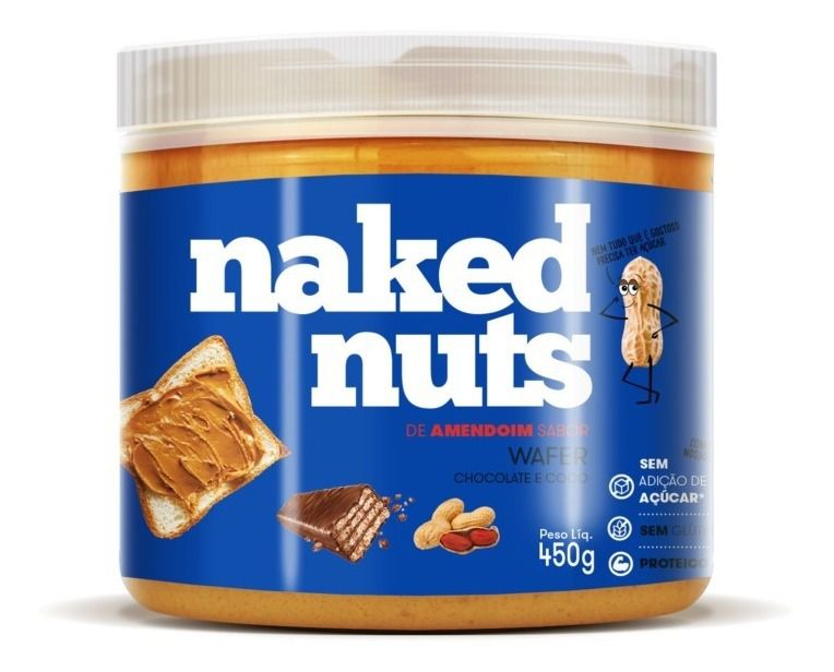 Pasta De Amendoim Fit Naked Nuts - Wafer Chocolate 450g - Boa Forma