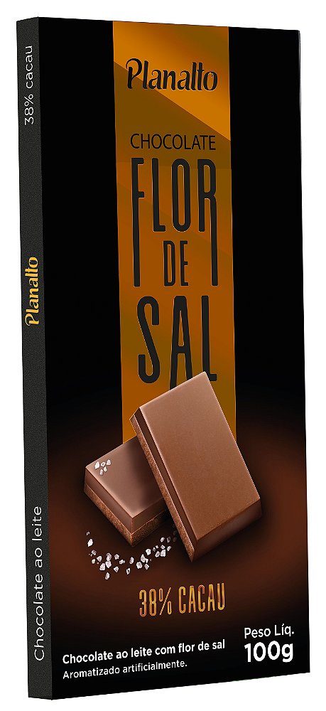 Barra de Chocolate ao Leite com Flor de Sal - Chocolate Planalto