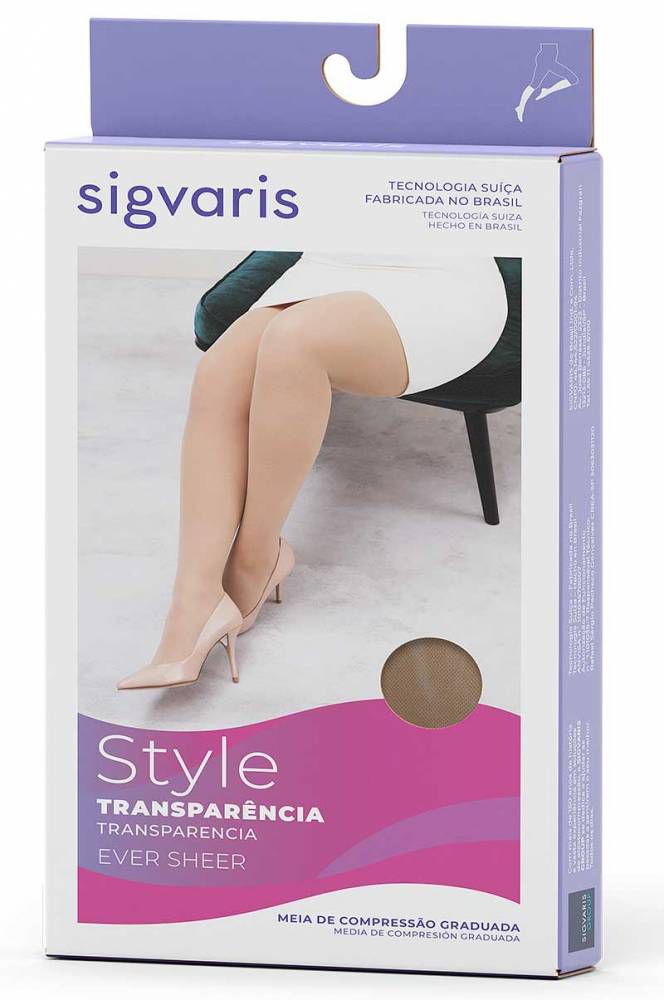 Meia Sigvaris 20-30 mmHg Ever Sheer Preto - Compre Aqui ! - Meias