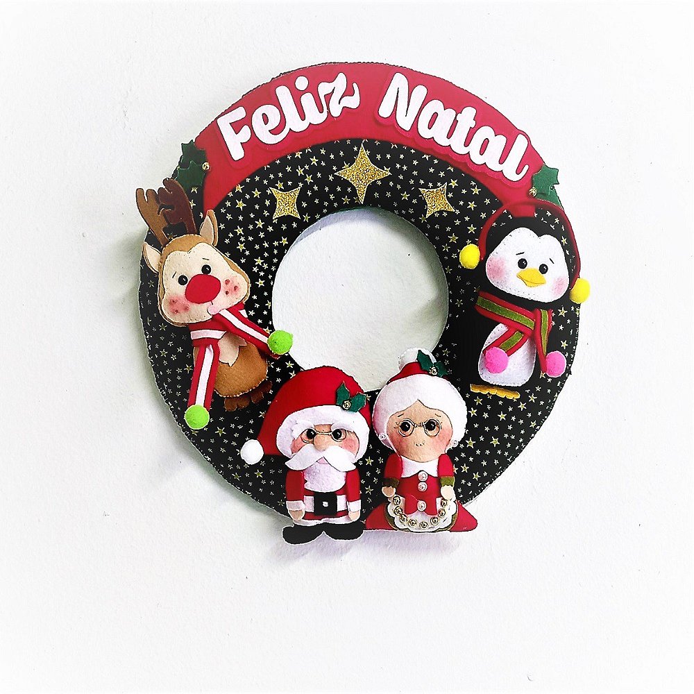 Guirlanda Papai Noel Enfeite Natal Decoração Casa - WN BIJOUTERIAS COMERCIO LTDA Guirlanda Papai Noel Enfeite Natal Decoração Casa - WN BIJOUTERIAS COMERCIO LTDA