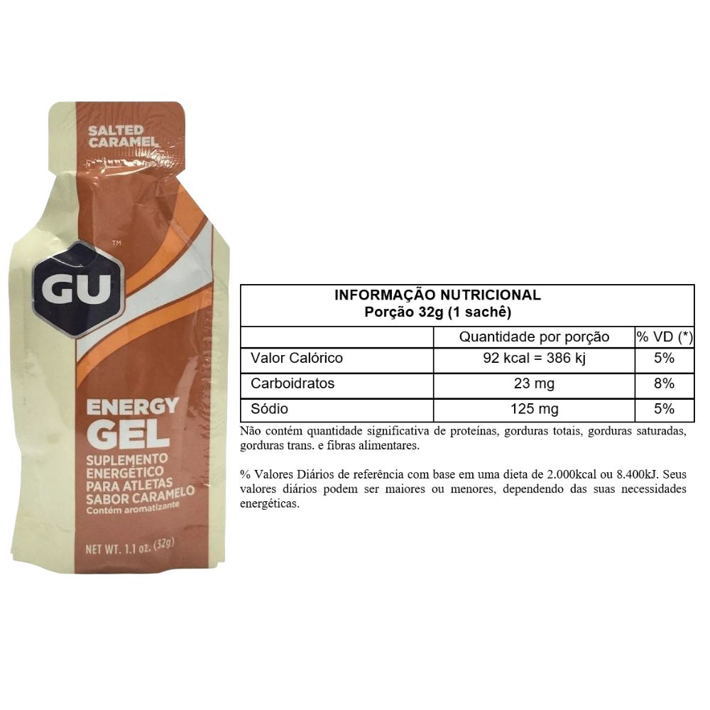 GU Energy Gel Caramelo 32g GU Os Melhores Suplementos Nacionais e