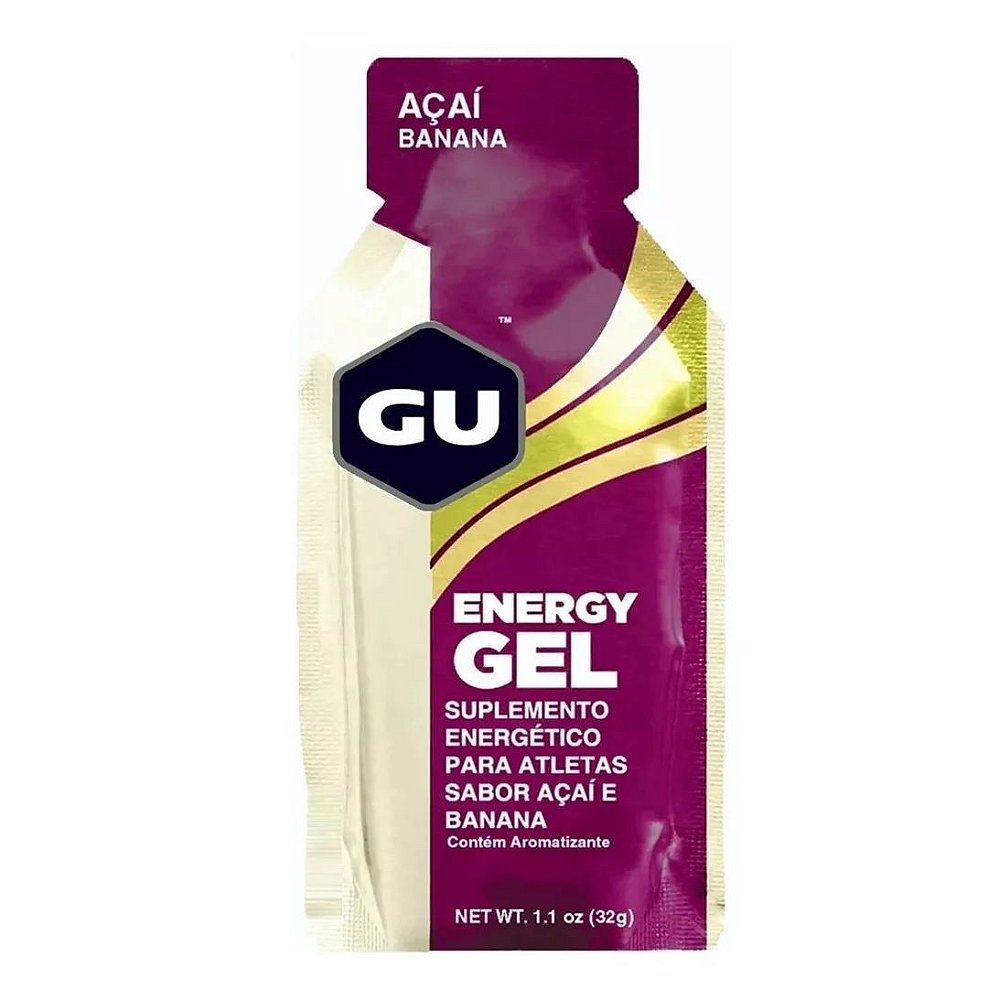 GU Energy Gel Açaí Com Banana Caixa 24 Sachês GU Os Melhores