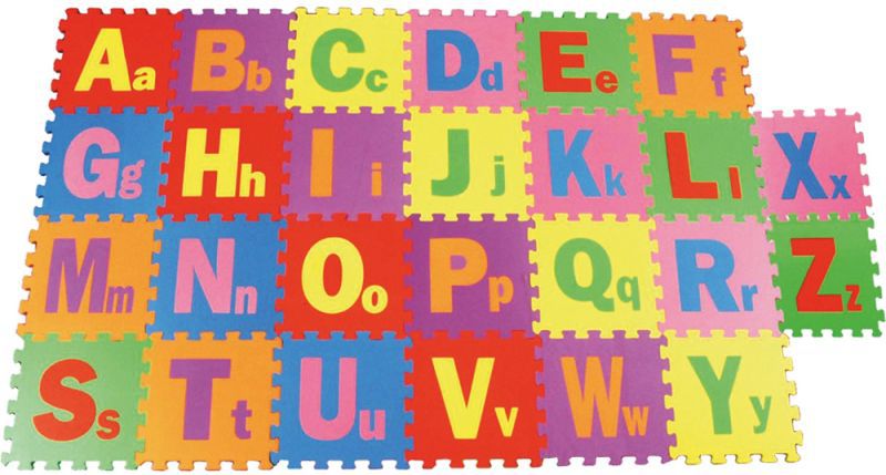 Tapete com encaixe de letras em EVA - Planeta Pedagógico