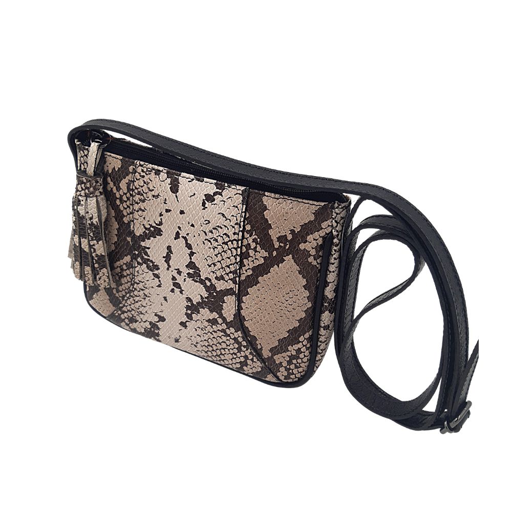 snakeskin mini bolsa