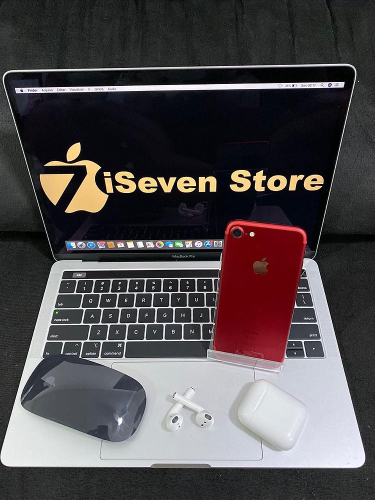 iPhone 7 128gb Vermelho SemiNovo de Vitrine iSeven Store