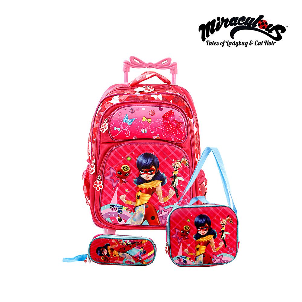 Kit Mochila Infantil Miraculous Ladybug com Rodinhas - Chic Outlet -  Economize com estilo!