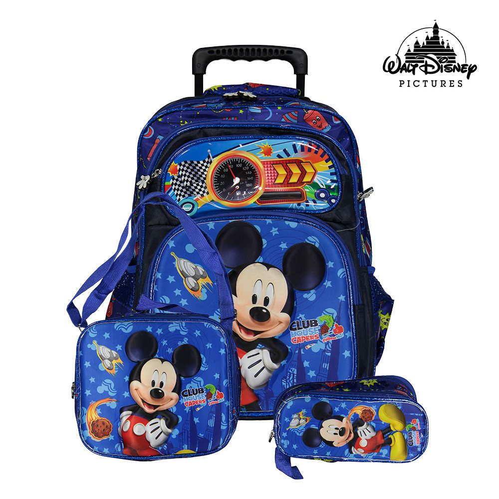 Kit Mochila Infantil Escolar Mickey Mouse Disney Jr Rodinhas - Chic Outlet  - Economize com estilo!