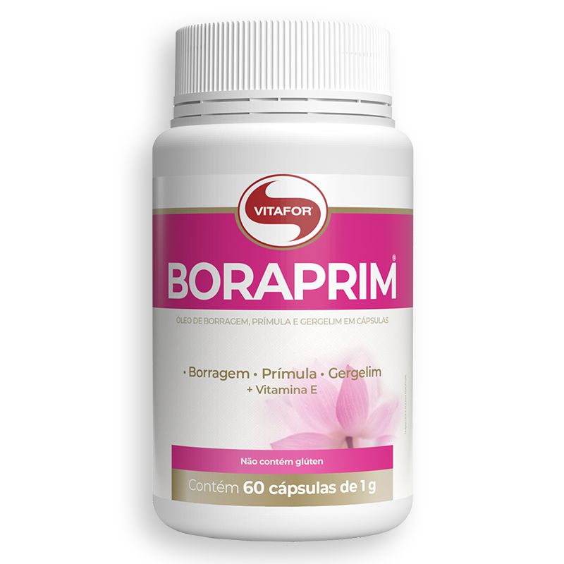 Kit 2 Óleo de Boragem e Prímula 1g Boraprim 60 cápsulas da Vitafor - Edin