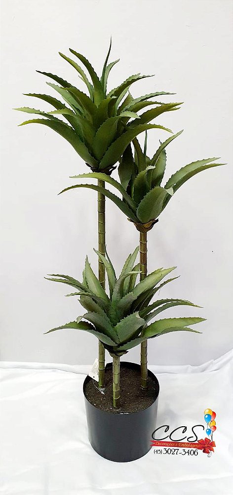 Planta Artificial Aloe com 3 Hastes 74cm - Real Toque - Grillo - CCS  Decorações