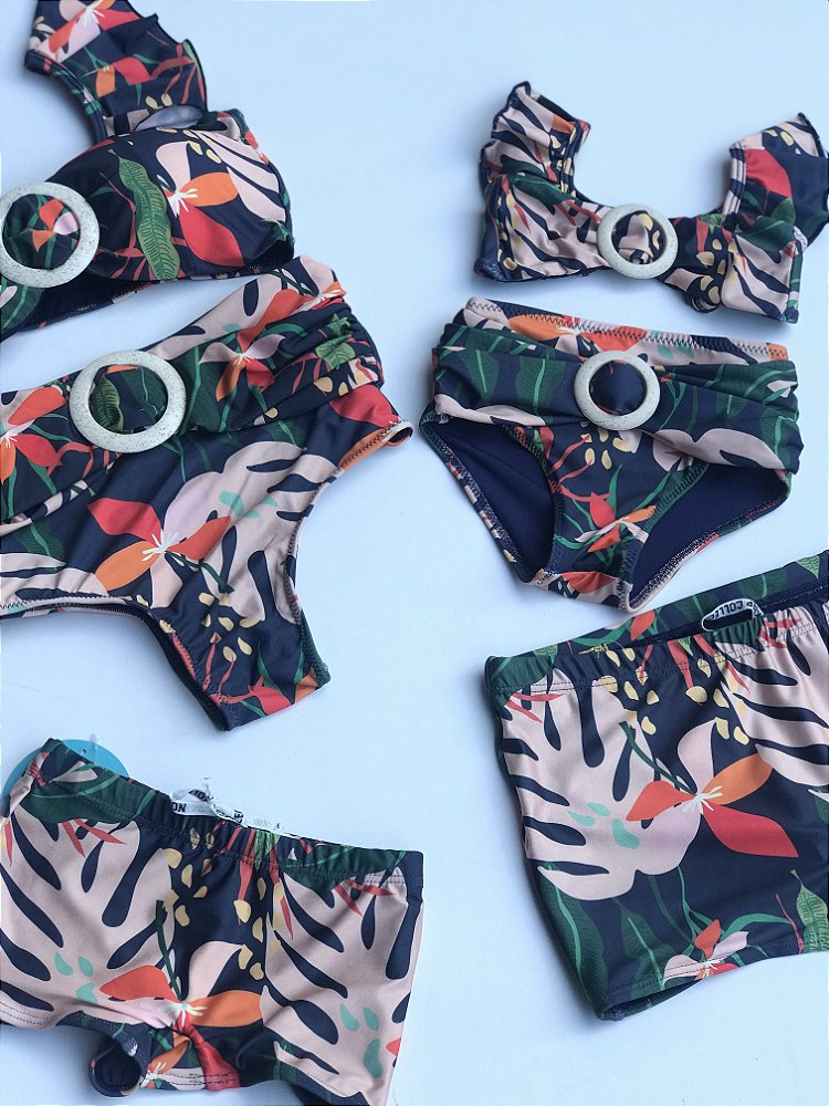Monte seu Kit! Mae Biquini & Filha Biquini Acessorio Hot Pants & Pai e ...