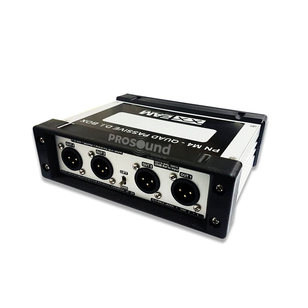 Direct Box EAM PN M4 Quádruplo Passivo Prosound Soluções em Áudio Pr