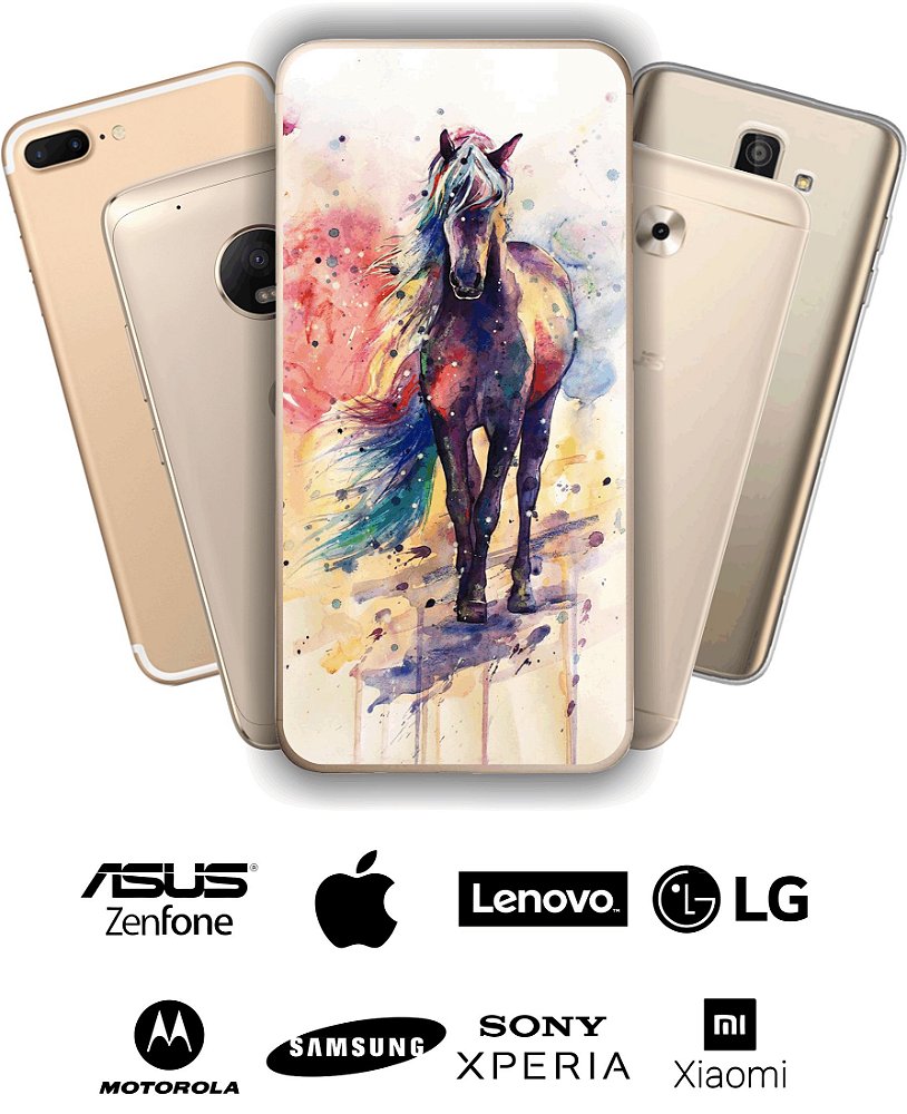 Capinha Personalizada - Cavalo aquarela - VILI CAPAS | CAPINHAS PARA CELULAR
