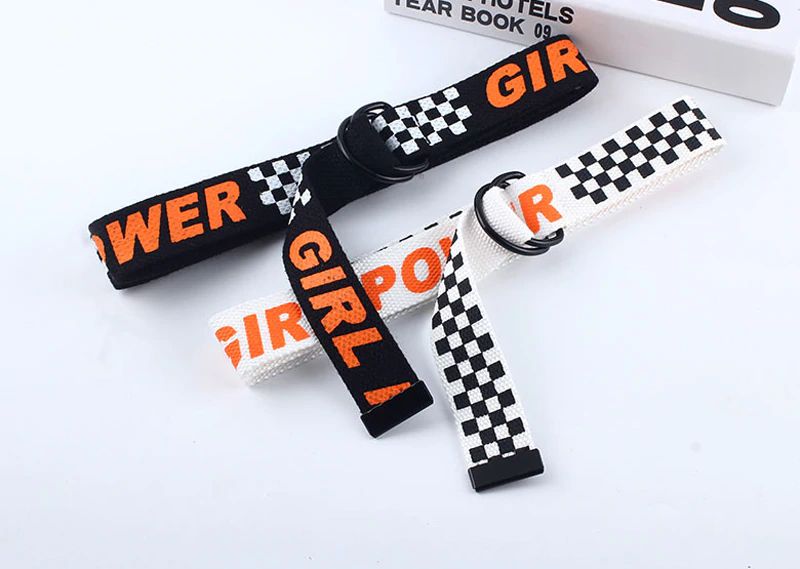 Cinto Canvas GIRL POWER Duas Cores MobWay Store Moda Alternativa
