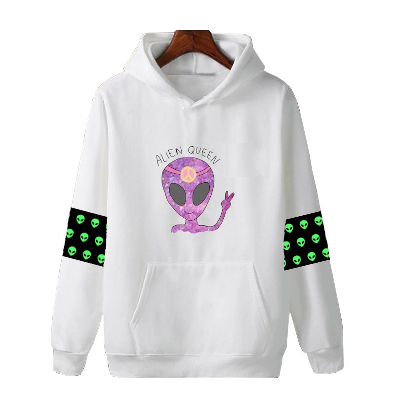 green alien moletom com capuz