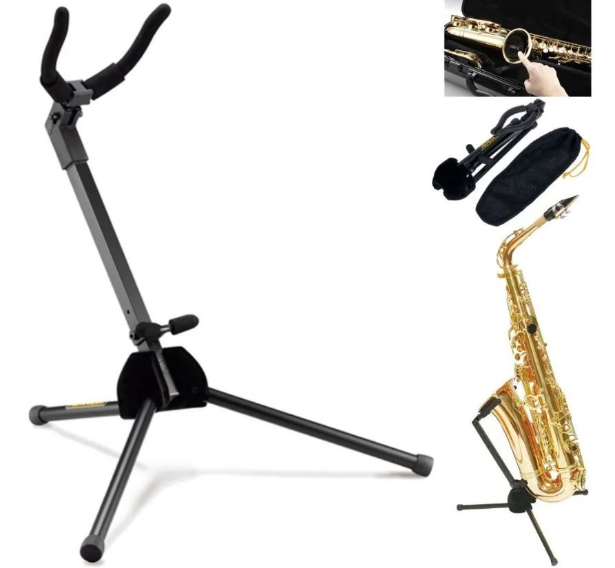 Suporte de Sax Alto Hercules Travlite DS431B Look Music Instrumentos