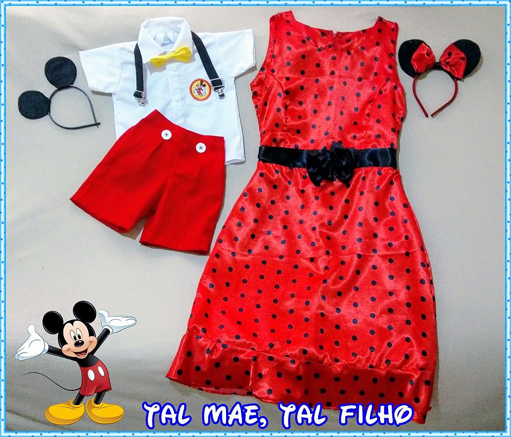 roupa do mickey pai mae e filho