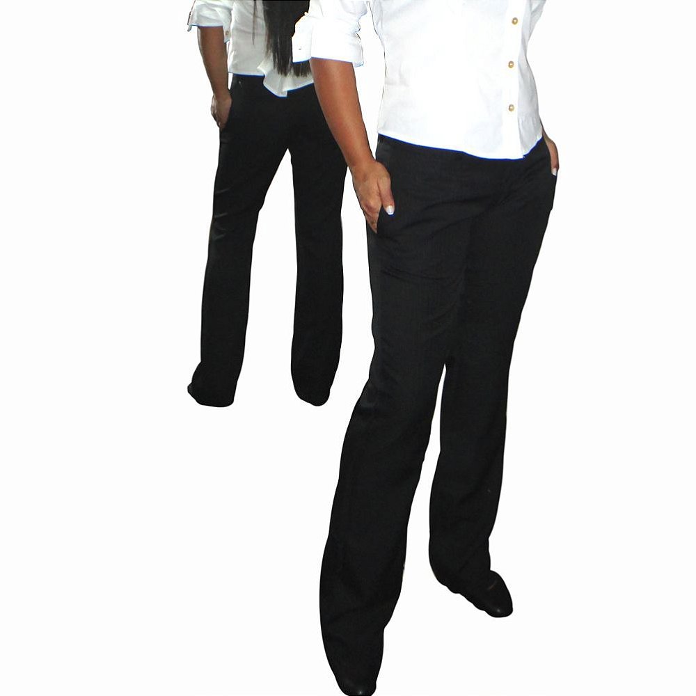 calça social preta feminina plus size