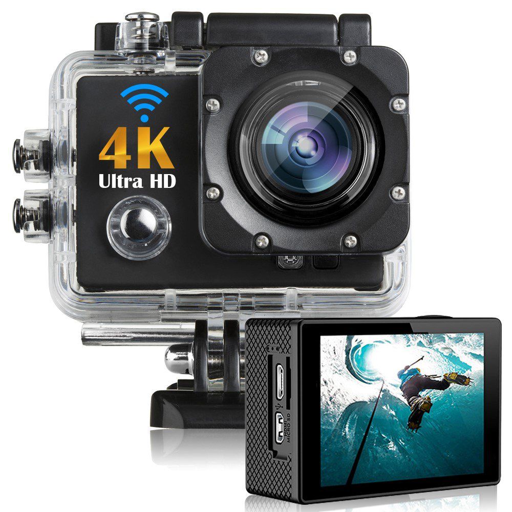 Action Cam 4k Filmadora Câmera Capacete Esporte Mergulho - Sustenta Led ®