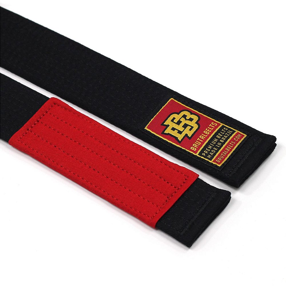 Faixa JiuJitsu BrutalBelts Preta Tarja Vermelha BrutalBelts Faixas e Acessórios para JiuJitsu Faixa JiuJitsu BrutalBelts Preta Tarja Vermelha BrutalBelts Faixas e Acessórios para JiuJitsu