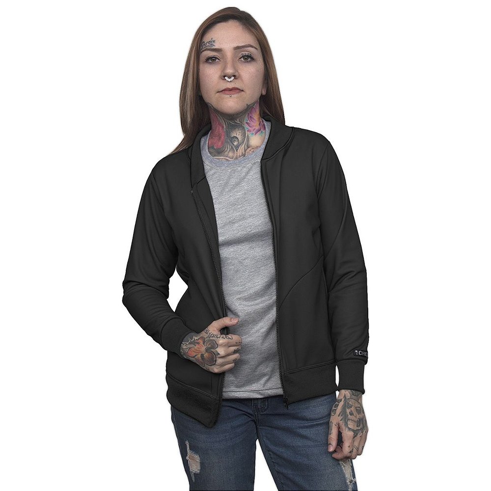 jaqueta bomber chess clothing black