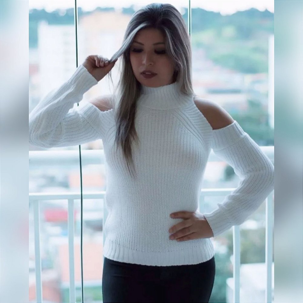 Tricot ombro vazado Clearance