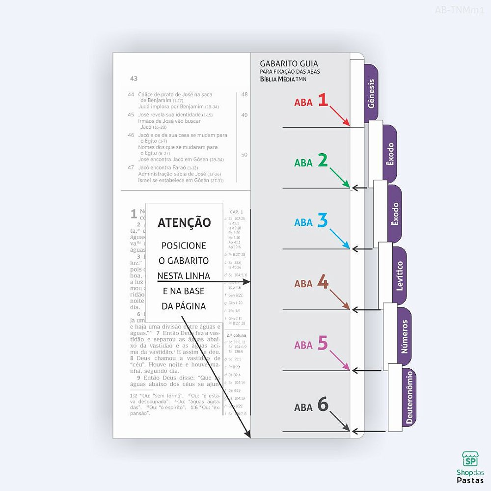 ABA Adesiva para Bíblia TNM Média - Shop Das Pastas