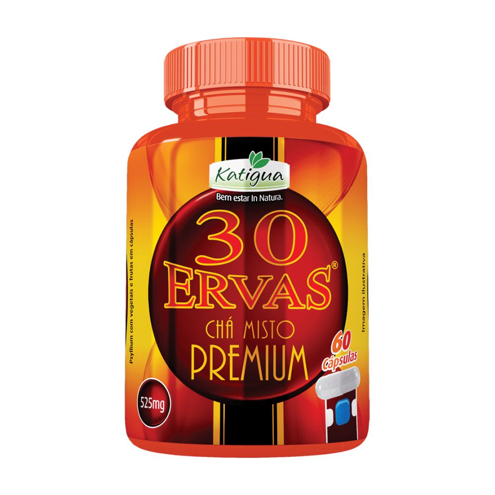 Chá 30 Ervas Premium Katigua 60 Cápsulas - Vivamus Mais Suplementos  Vitamínicos I Loja Virtual